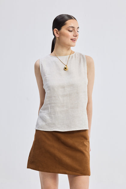 Reistor Boat Neck Top White Medium 2