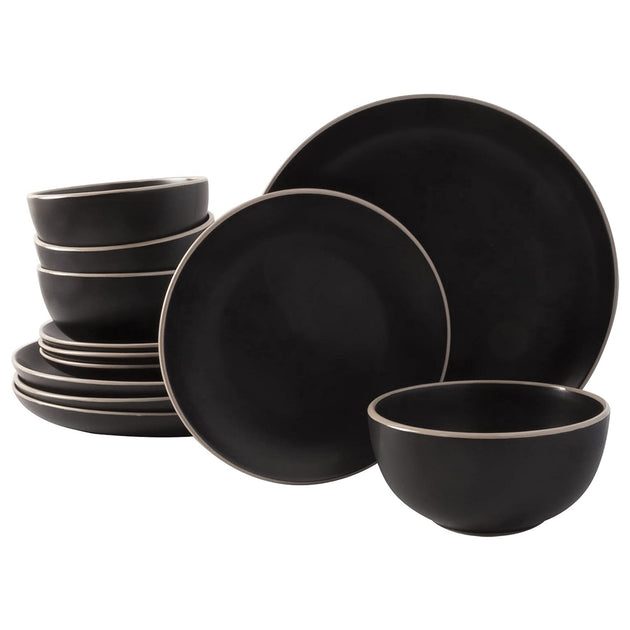 Gibson Home Rockaway 12 Piece Stoneware Dinnerware Set 2