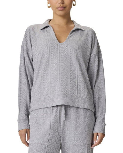 Splendid Polo Top Grey Small 2
