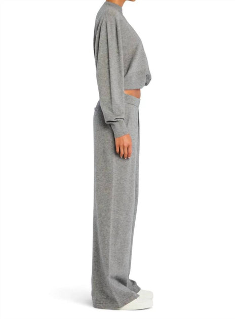 SER.O.YA Alya Knit Pleated Trousers Grey Large 4