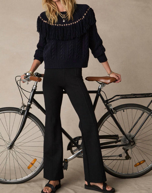 THE UPSIDE Clara Knit Sweater Blue Large 4