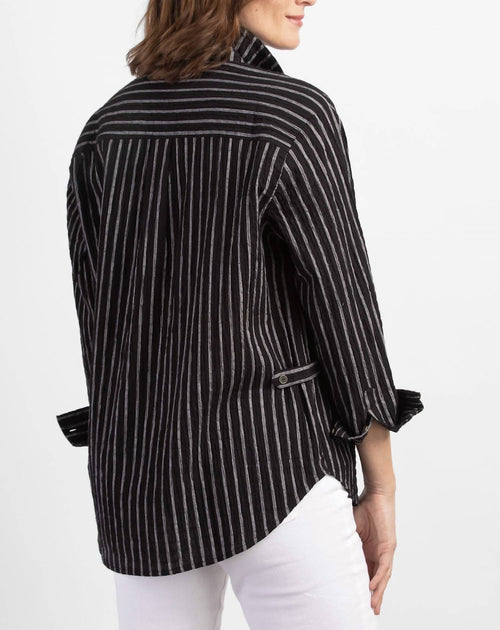 Habitat Flip Stripe Boyfriend Shirt Black XLarge 3