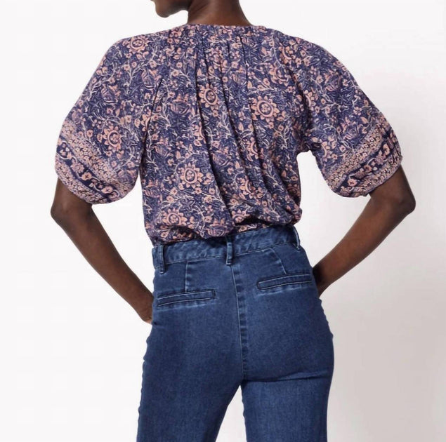 Cleobella Johana Blouse Blue XSmall 3