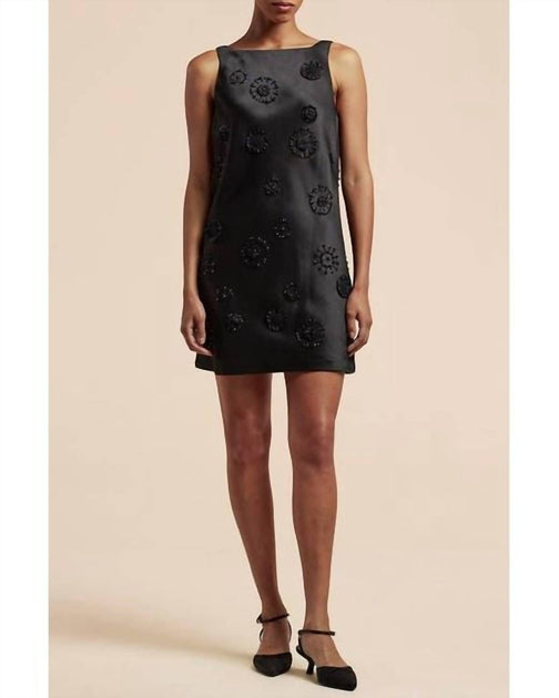 Rebecca Taylor Beaded Shift Dress Black US 4 2