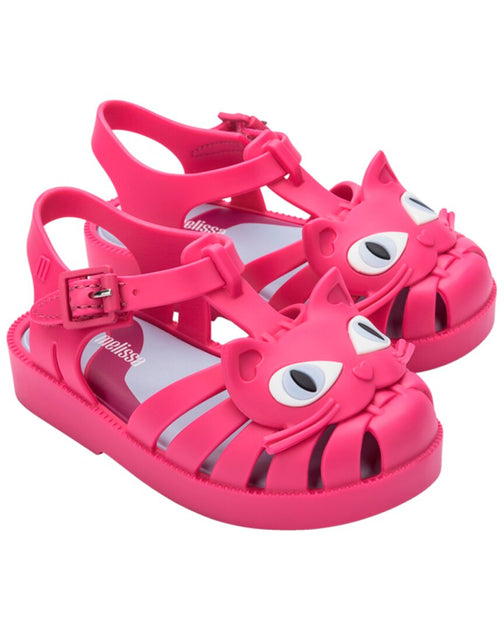 Mini Melissa Possession Cat Sandal Pink/Blue US 9 2
