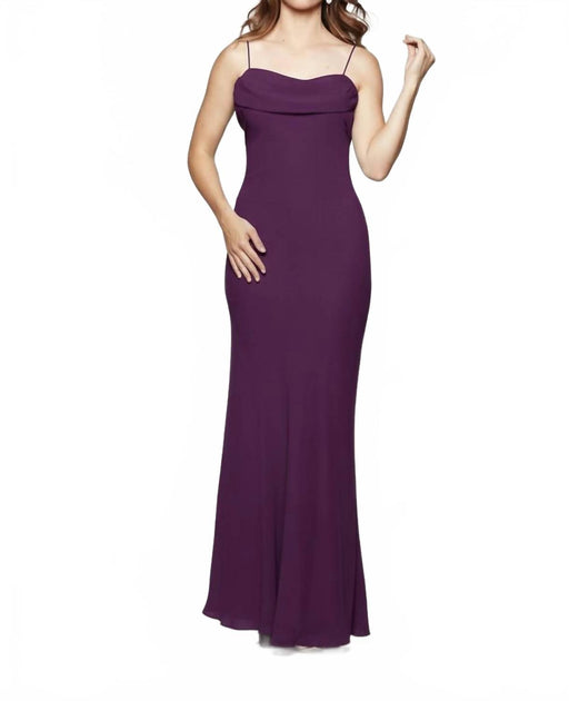 Milano Formals Flowing Muse Maxi Dress Purple US 0 2