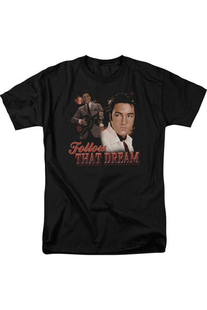 Gildan Elvis Presley Follow That Dream T-Shirt Black Large 2