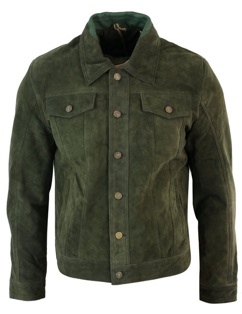 TruClothing Vintage Denim Suede Leather Jacket White XSmall 2