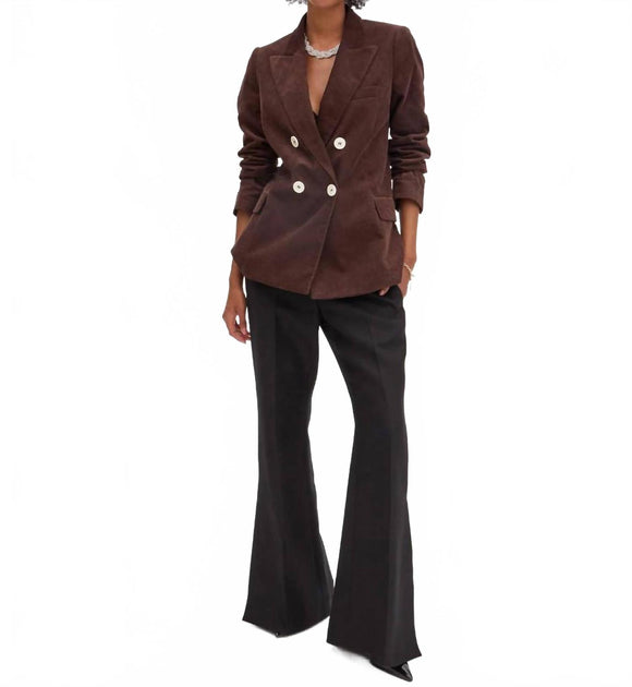 Clare V. Le Blazer Jacke Schokolade Klein 2