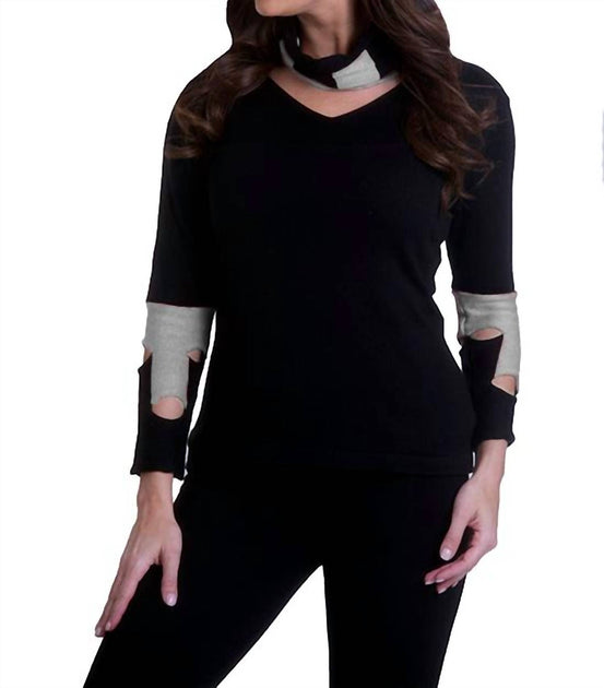 Angel Cut Work Pullover Schwarz XL 2