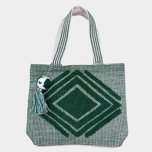 FASHNZFAB Boho Shoulder Bag Green One Size 3