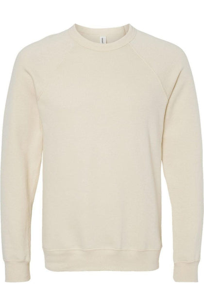 BELLA + CANVAS Sponge Fleece Raglan Crewneck Sweatshirt White Small 2