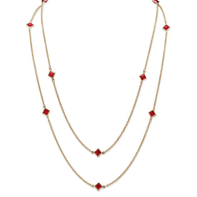 Palm Birthstone Necklace Multi 2