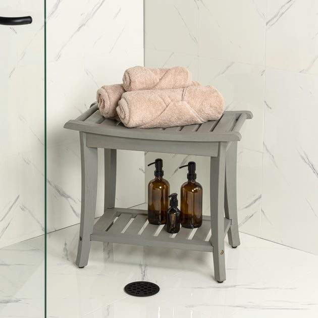 Jonathan Y Tucker Shower Bench Gray 2