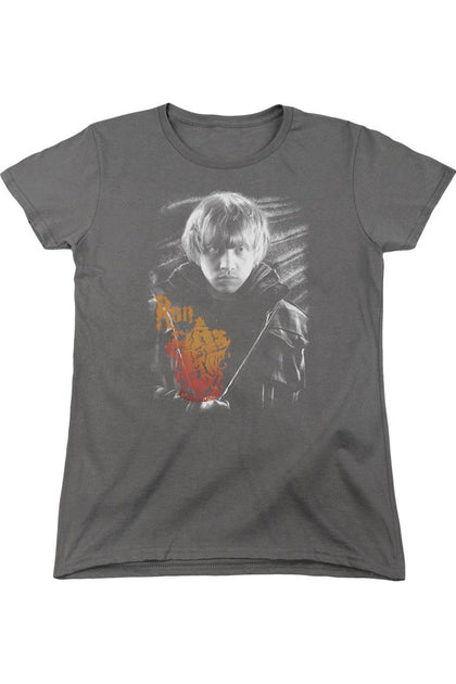 Gildan Harry Potter Ron Portrait T-Shirt Grey Small 2