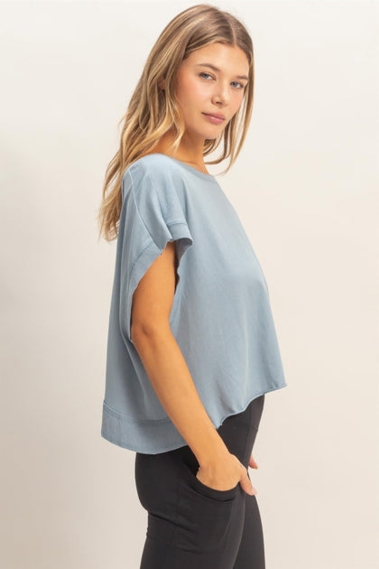 TRUEDAMES Boxy Rundhalsausschnitt Oberteil Schwarz Small 3