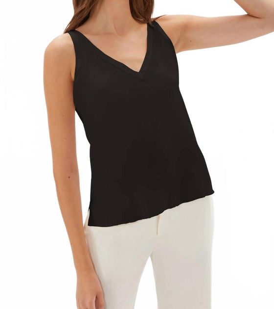 Ecru Kidman Reversible Satin Top Black XSmall 2