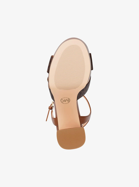 Michael Kors Hannah Platform Sandal Brown US 7.5 2