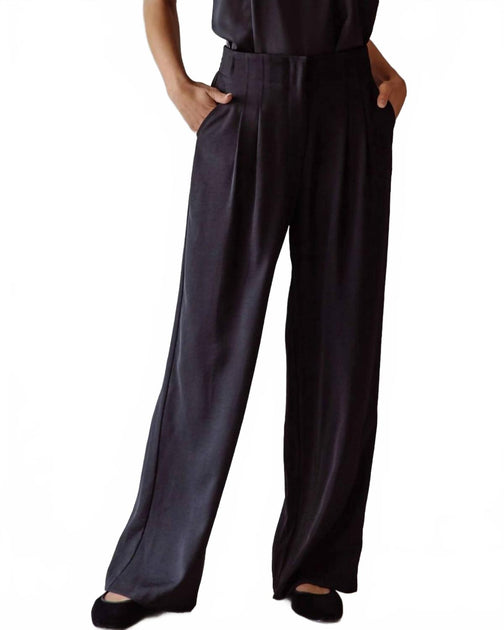SKIES ARE BLUE Recycled Wide Leg Pant Grey Medium 3