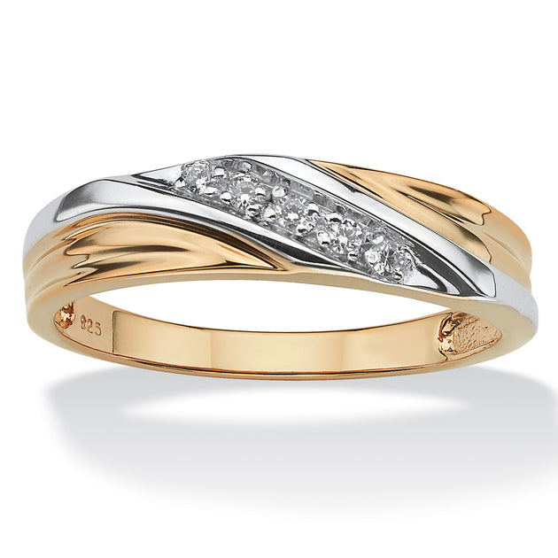 Palm Wedding Band Silver US 10 2