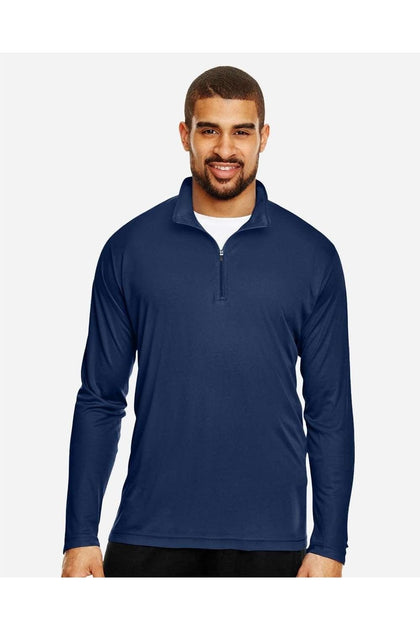 Team 365 Zone Performance Quarter-Zip Pullover Blue Large 3