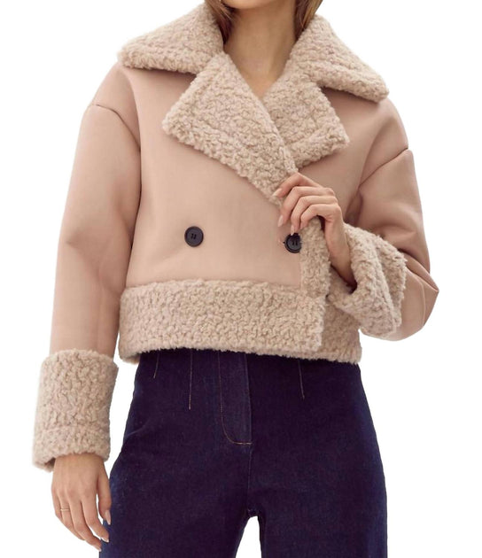 adelyn rae Devin Faux Shearling Jacket Pink XSmall 2
