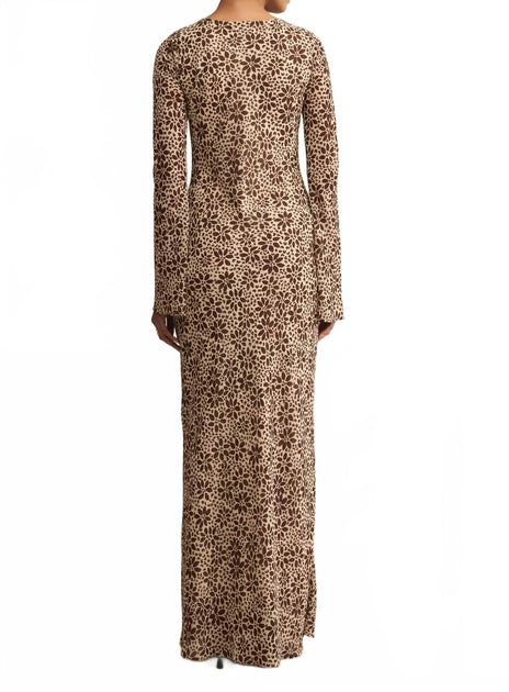 campbell floral maxi dress Campbell Mesh Floral Dress Green / XS