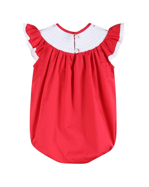 Lil Cactus Lace Smocked Romper Red US 2T 3