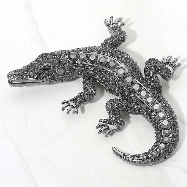 FASHNZFAB grüne Alligator Brosche 3