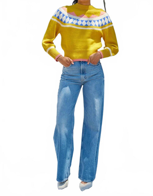 Atelier Delphine Bella Strickpullover Gelb Large 2