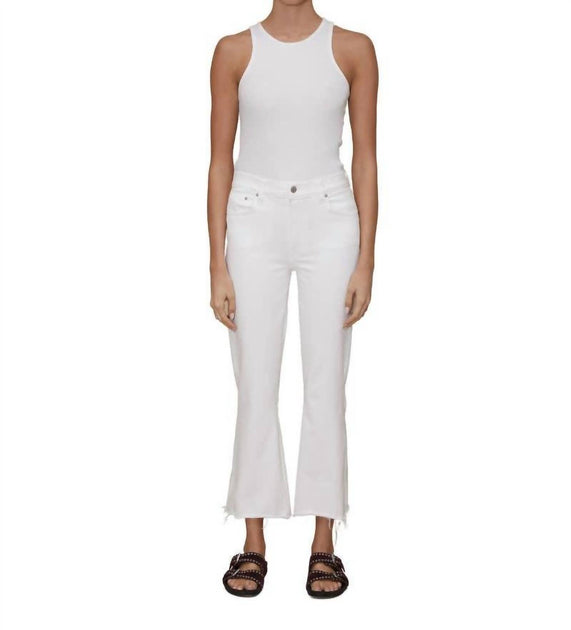 Le Jean Bella Crop Flare Jeans White 31 2