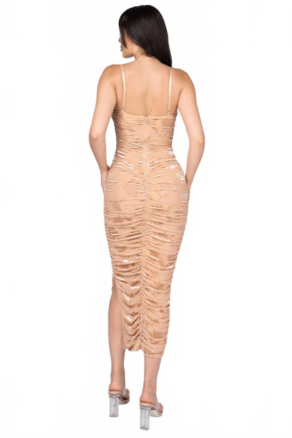PRIVY Blossom Bliss Dress Beige Medium 3