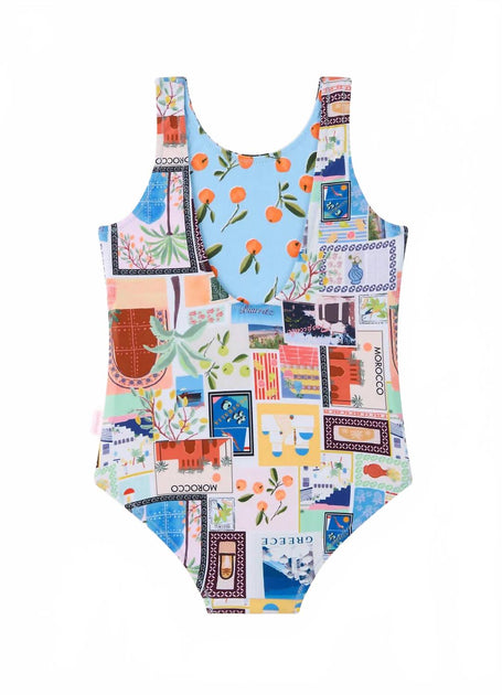 Seafolly On Vacation Reversible One Piece Swimsuit Multi US 2 3