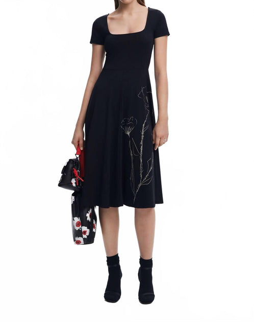 Desigual Midi Dress Black Medium 2