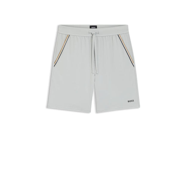Boss Stretch-Cotton Pyjama Shorts Grey XLarge 2