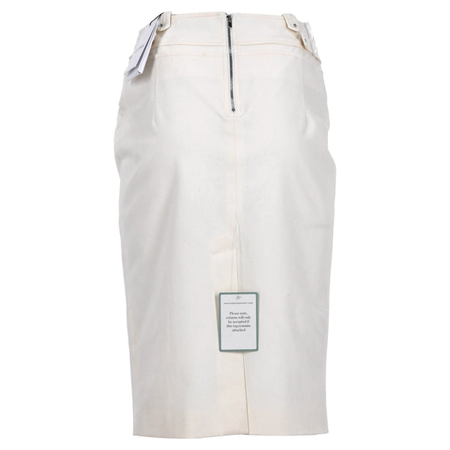 Altuzarra Bleistiftrock Midi mit Taillendetail Weiß EU 40 4