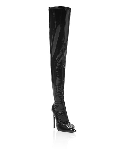 PHILIPP PLEIN High Plein Overknee Boots Black EU 36 2