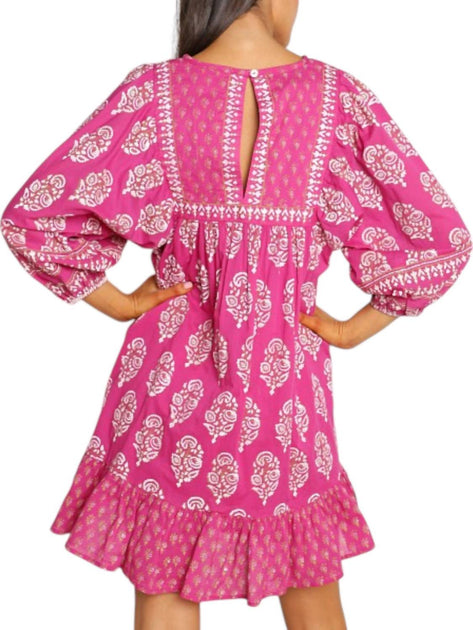 Cleobella Magdalena Mini Dress In Mix Block Print | ShopSimon