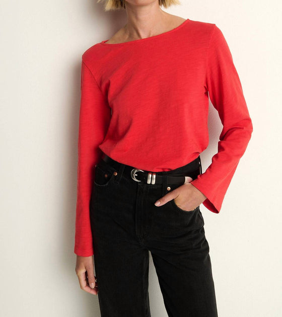 Nation LTD Tavin Tie Back Top Red Medium 2