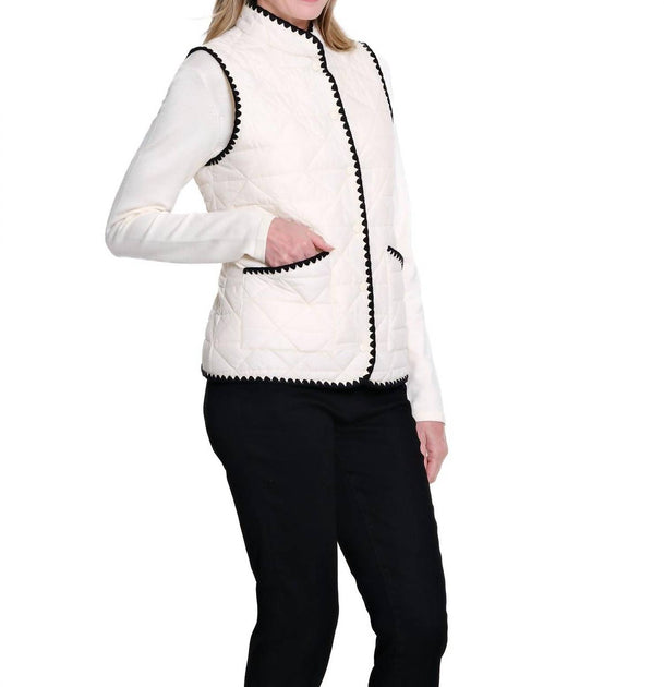 Multiples Gilet Matelassé Tissé Blanc XS 4