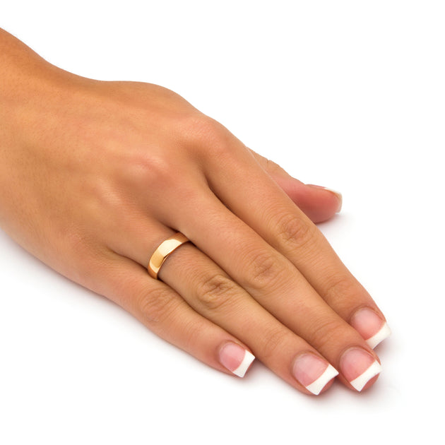 Palm Polished Wedding Band Gold US 14 4