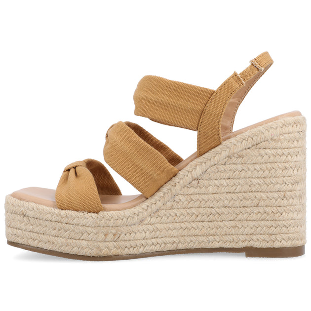 Journee Collection Santorynn Sandals Beige US 8.5 3