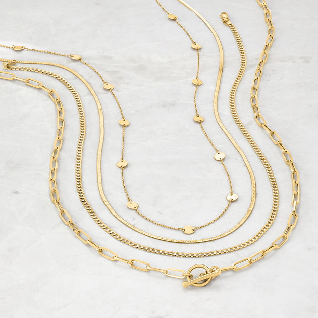 Ross-Simons RS Pure 14kt Yellow Gold Disc Station Necklace 4