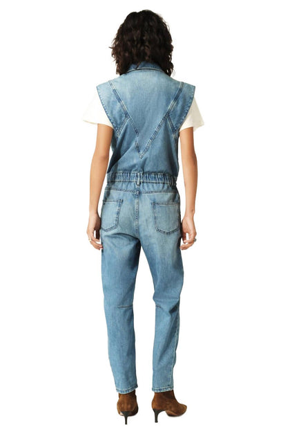 ba & sh Figo Sleeveless Jumpsuit Blue EU 38 4