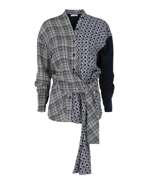 Ferragamo Dual Printed Shirt Grey EU 36 2