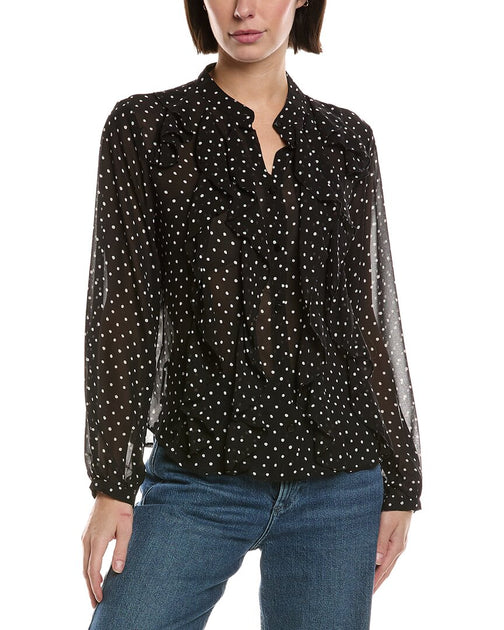 Avantlook Ruffle Blouse Black Small 2