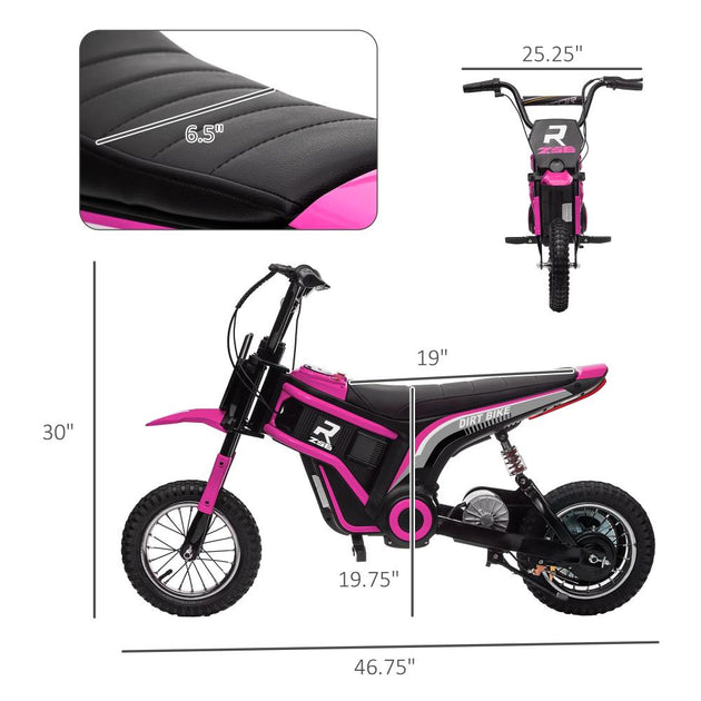 BreeBe Aosom Moto Cross Électrique Rose 4