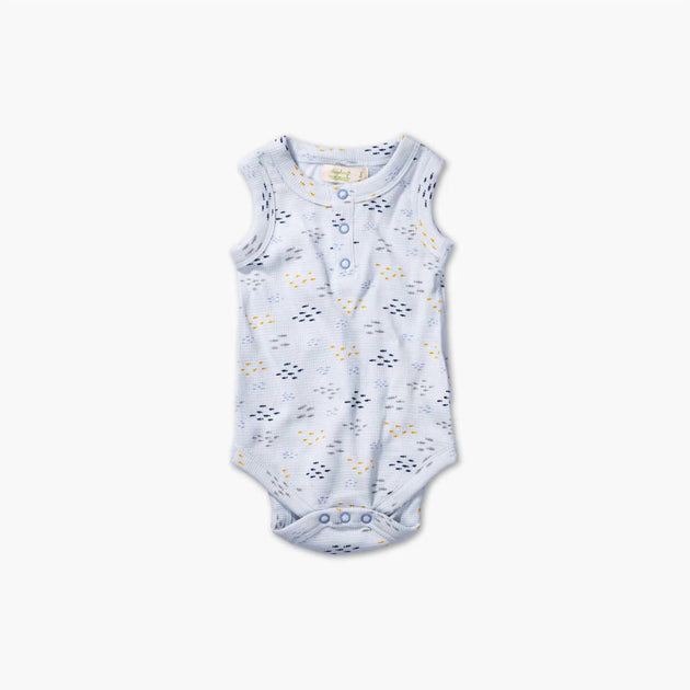 Sapling Organic Sardine Waffle Tank Bodysuit White 3-6 Months 2