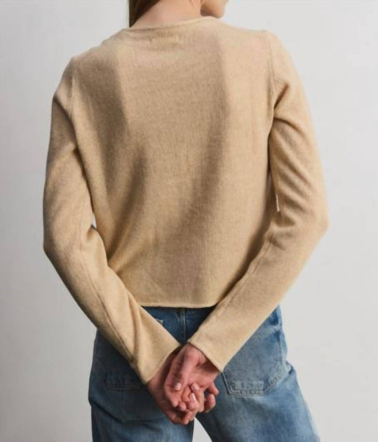 MOD REF Molly Sweater Cardigan Beige Large 3