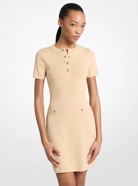 Michael Kors Viscose Blend Mini Dress Blue Small 4